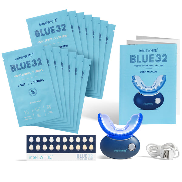 Blue32 LED Light + Whitening Strips Kit intelliWHiTE - Teeth Whitening